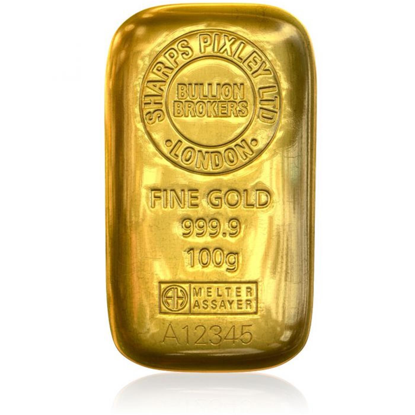 100g-cast-gold-bar-sharps-pixley