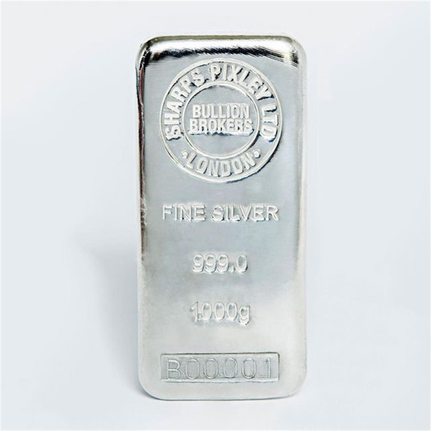 Sharps Pixley 1kg Silver Bar