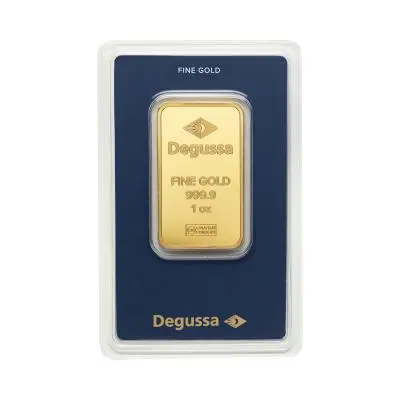 1oz Gold Bar - Degussa in blister pack