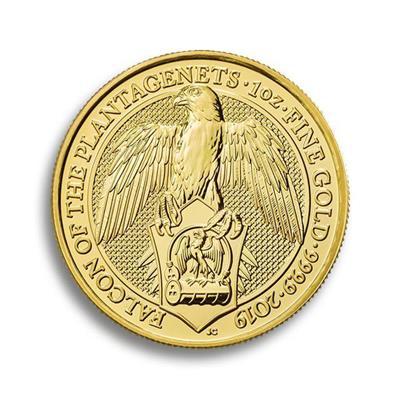 1 oz The Queen's Beasts The Falcon of the Plantagenets 2019 Gold Coin