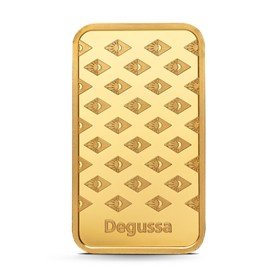 2.5g Degussa Gold Bar back