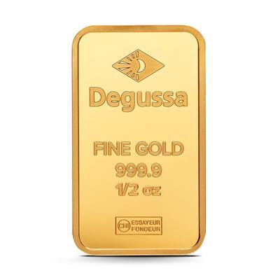 1/2oz Degussa Gold Bar - front