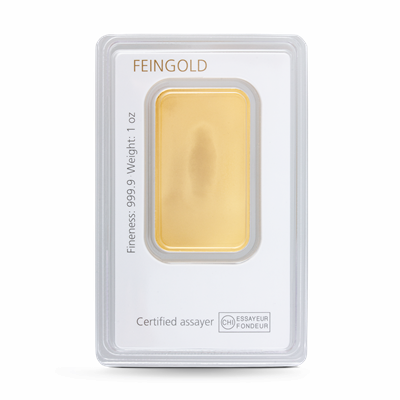 1oz Gold Bar Degussa Vintage Design