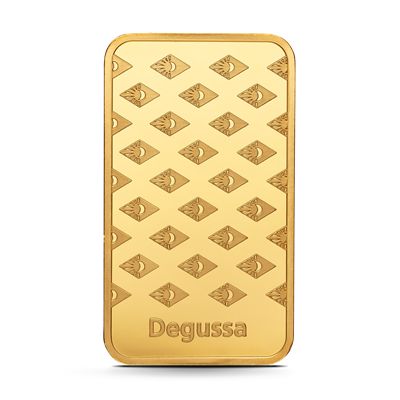1oz Degussa Gold Bar back