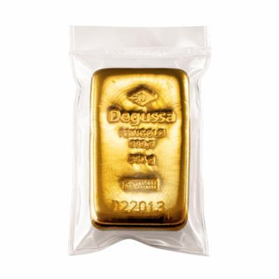 250g Gold Bar - Degussa Vintage Design packaged