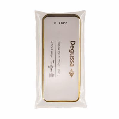 1kg Gold Bar - Degussa Vintage Design packaged