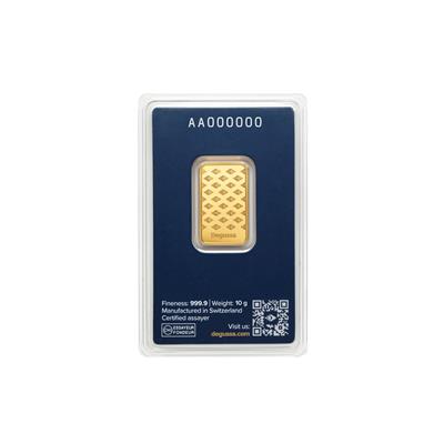 10g Gold Bar - Degussa in blister pack