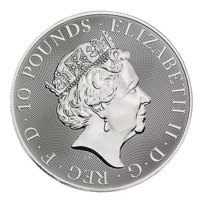 10oz Queens Beast Silver Completer - reverse