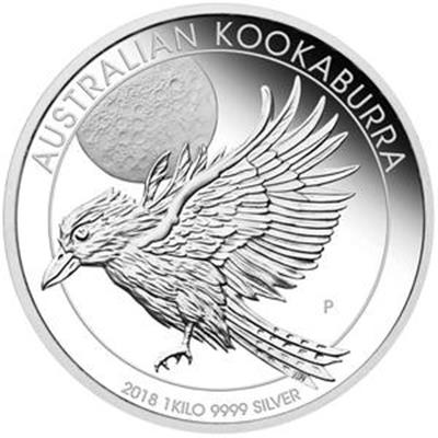 1kg Australian Kookaburra Silver Coin reverse