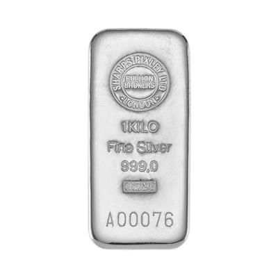 1kg Silver Bar Sharps Pixley Pre-Owned Including VAT