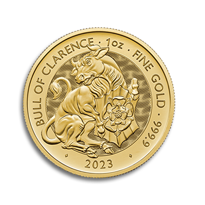 2023 1oz Gold Royal Tudor Beasts, Bull of Clarence