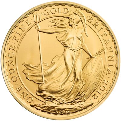 2012 1oz Britannia 22 Carat Gold reverse