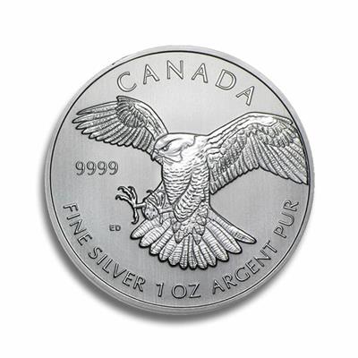 2014 1oz Canadian Peregrine Falcon Silver Coin