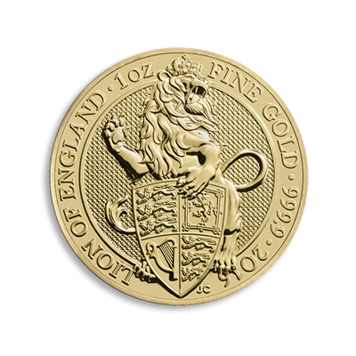 2016 1oz The Queen's Beasts, The Lion of England Gold Coin