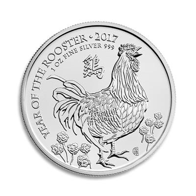 2017 1oz Silver Lunar Year of the Rooster