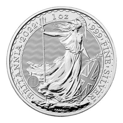 2022 1oz Britannia Silver Coin Reverse