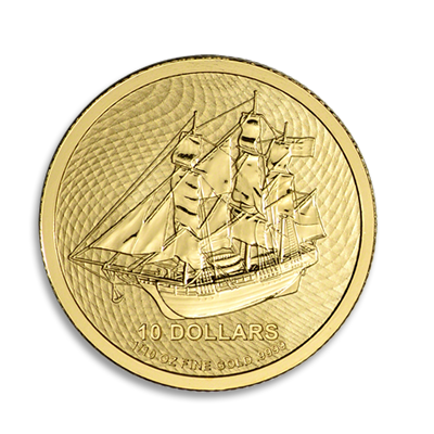 2022 Cook Islands Gold Bounty Sailing Ship 1/10oz