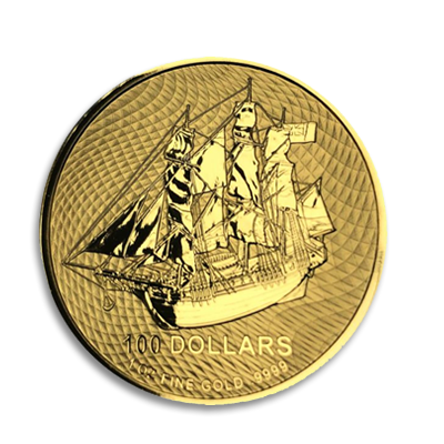 2022 Cook Islands Gold Bounty Sailing Ship 1oz