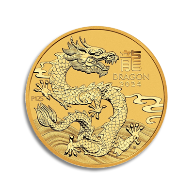 2024 1oz Australian Lunar Series III Gold Coin - Year of the Dragon