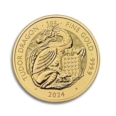 2024 1oz Gold Royal Tudor Beasts, Tudor Dragon