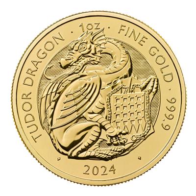 2024 1oz Royal Tudor Beasts, Tudor Dragon Gold Coin
