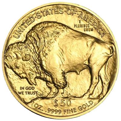 2024 1oz American Buffalo Gold Coin reverse featuring the American Bison