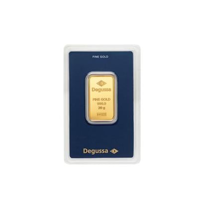 20g Degussa Gold Bar in blister pack