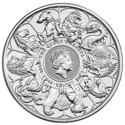 2021 2oz The Queen's Beasts, The Completer Silver Coin
