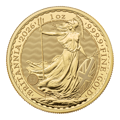 2026 1oz Gold Britannia King Charles III reverse