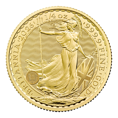 2026 1/4oz Britannia Gold Coin King Charles III reverse