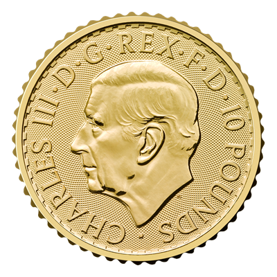 2026 1/10oz Britannia Gold Coin King Charles III obverse