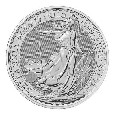 Reverse side of the 2024 1kg Britannia Silver Coin