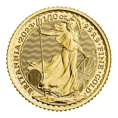 2023 1/10oz Britannia Gold Coin reverse