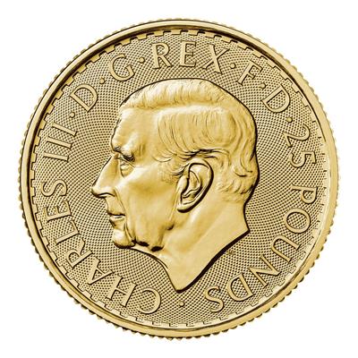 1/4oz Britannia Gold Coin - King Charles III obverse