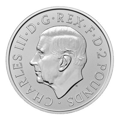 Obverse side of the 2024 1oz St George and the Dragon Silver Coin