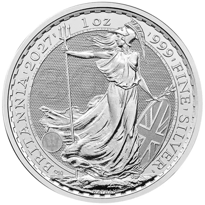 2027 1oz Silver Britannia Coin - King Charles III