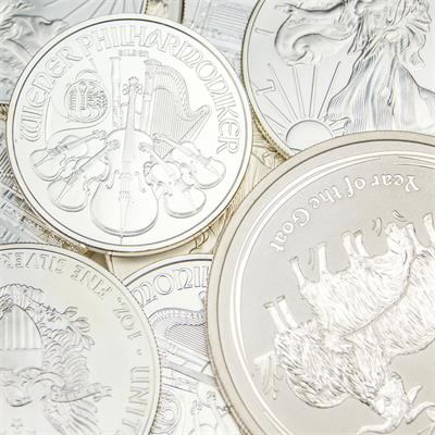 A range of 1oz Silver Bullion Coins