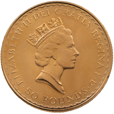 1/2 oz Britannia 22 carat best value obverse