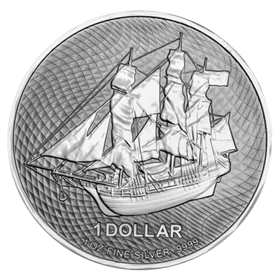 1oz Cook Islands Bounty Silver Coin reverse