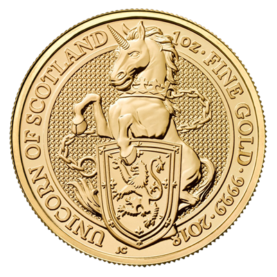  2018 1oz The Queen's Beasts, The Unicorn of Scotland