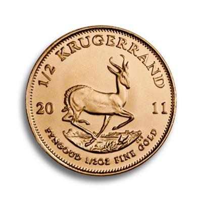 Reverse of the 1/2oz Krügerrand Gold Coin