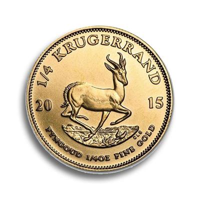 Reverse side of the 1/4 oz Krügerrand Gold Coin
