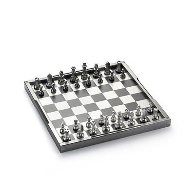 Silver Chess and Draughts Set