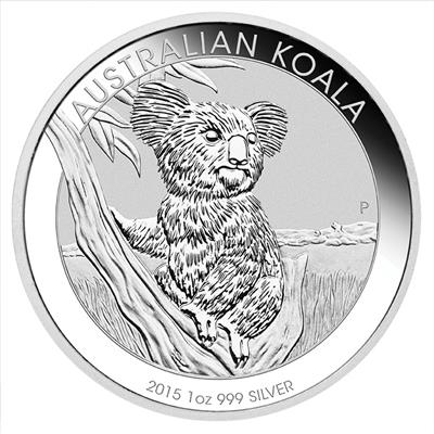2015 1oz Australian Koala Silver Coin reverse