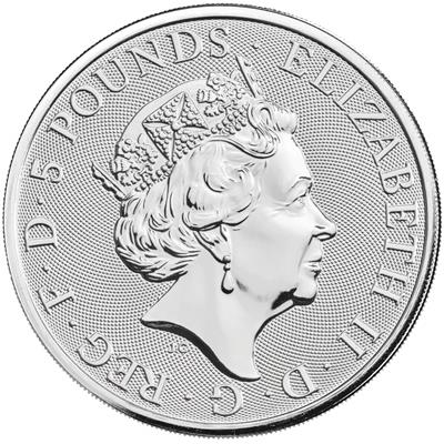 Obverse of the Queen's Beasts Griffin of Edward III Silver Coin