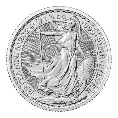 Reverse side of the 2024 1/4oz Britannia Silver Coin