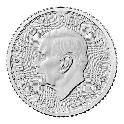 Obverse of the 2024 1/10oz Britannia Silver Coin