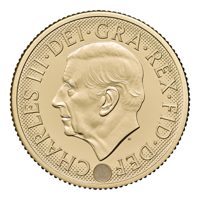 2027 Gold Sovereign Coin Obverse featuring King Charles III