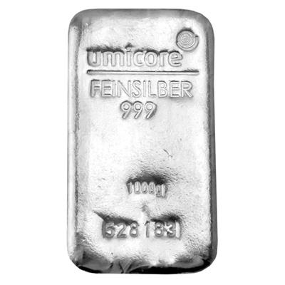 1kg Silver Bar Pre-Owned including VAT
