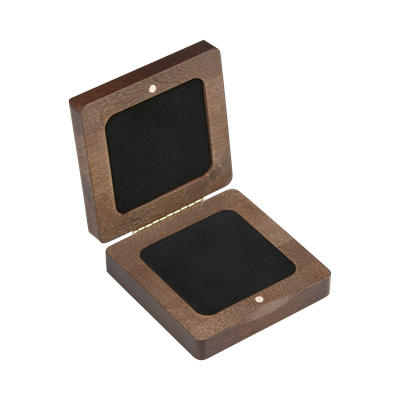 wooden box without coin
